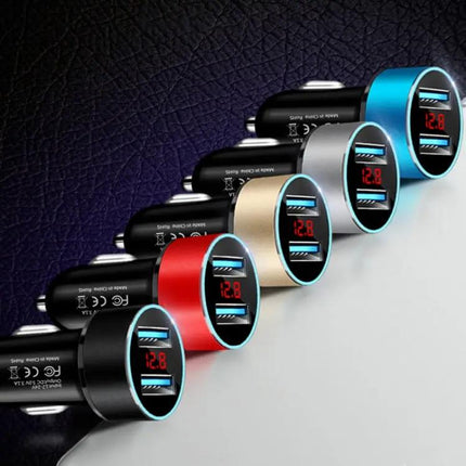 Car Dual USB Charger With Led Display For On-The-Go Power | Syndmart