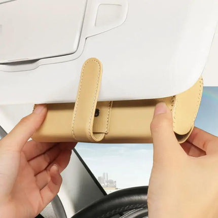 Compact Car Storage Bag for Glasses with Secure Placement