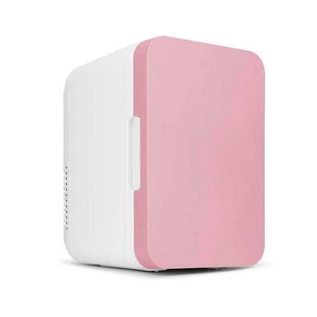 8L Car And Home Mini Refrigerator EU Plug Keeps Drinks Cool pink compact 8L cooler for car 12V and 220V home use cooling and warming