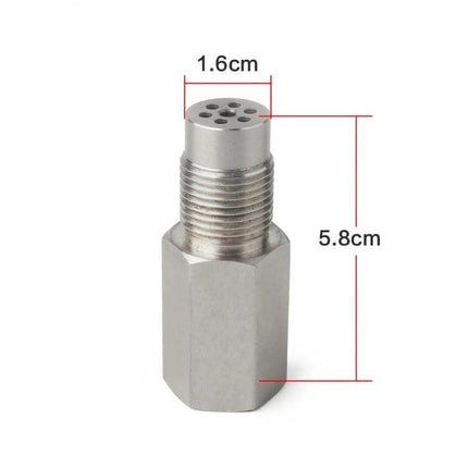 Car Oxygen Sensor Spacer Adapter For Catalytic Converter Fix stainless steel spacer with built-in miniature catalytic converter, 5.8cm length, 1.6cm tip