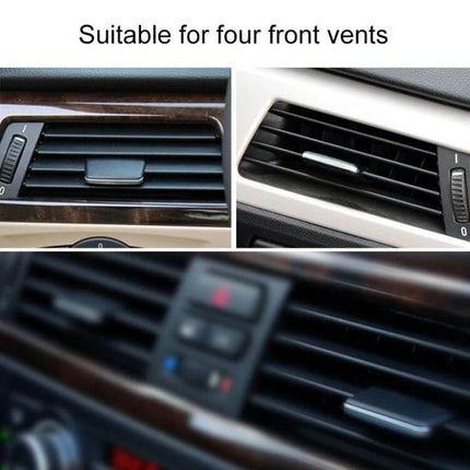 Universal Car Front AC Switch Paddle Clip Left Or Right For BMW shown installed on BMW front air vents, fits E90 series, replacement paddle clip