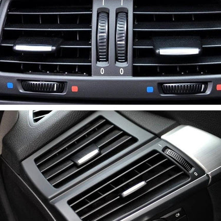 BMW Front AC Switch Paddle Clip For Left Or Right Drive Universal showing replacement paddle clip installed on X5 X6 front air vent control