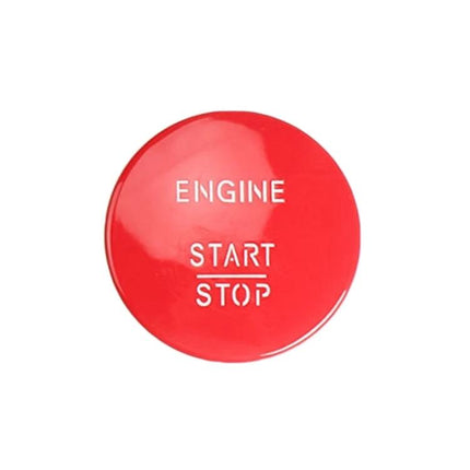 Keyless One Key Start Button Switch Red For Mercedes Benz Cars - red ENGINE START STOP replacement cap (OE 2215450714)