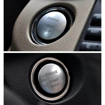 Keyless One Key Start Button Switch Red For Mercedes Benz Cars - red OE-style engine start stop button replacement