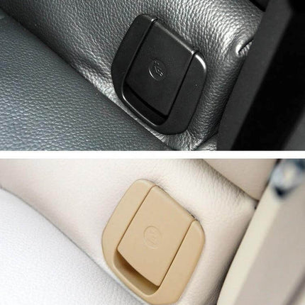 Protective Cover for Children's Car Seats in BMW E90 F30 Models shown installed over ISOFIX anchors on black and beige leather seats
