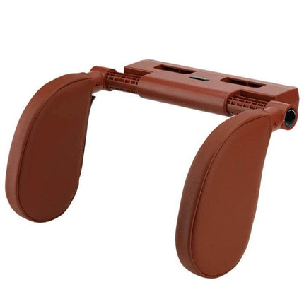Adjustable U-Shaped Memory Foam Neck Cushion for Car Comfort in brown adjustable width travel support