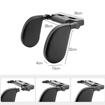 Adjustable U-Shaped Memory Foam Neck Cushion for Car Comfort adjustable width black ergonomic car headrest support