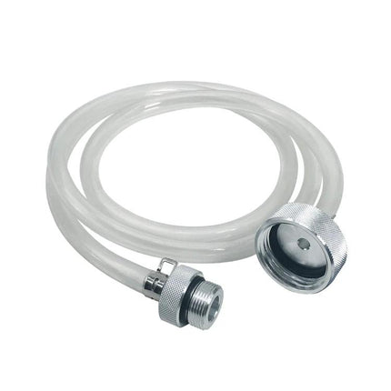 Gearbox Oil Change Hose for Everyday Audi Maintenance - clear hose with metal fittings for DSG fluid transfer