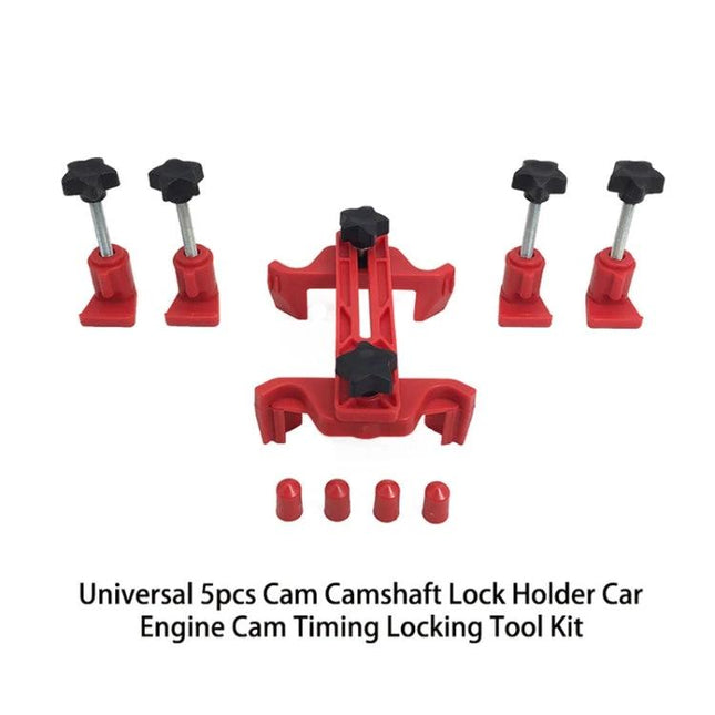 Essential Tool for Securing Engine Timing in Vehicle Maintenance - universal 5pc camshaft lock holder kit for timing belt service