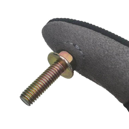 Magnetic Finger Cot Glove for Retrieving Small Items shown picking up a bolt with fingertip magnet