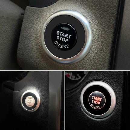Decorative Trim Sticker for Nissan Teana Engine Start Key on silver start/stop button, peel-and-stick key trim for easy identification