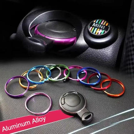 BMW Mini Car Key Hole Decorative Ring in Black Color