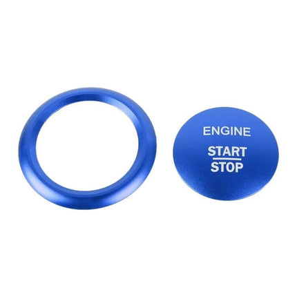 Mercedes-Benz A-Class Engine Start Button Decorative Trim in Blue - blue engine start button ring and cover for dashboard accent