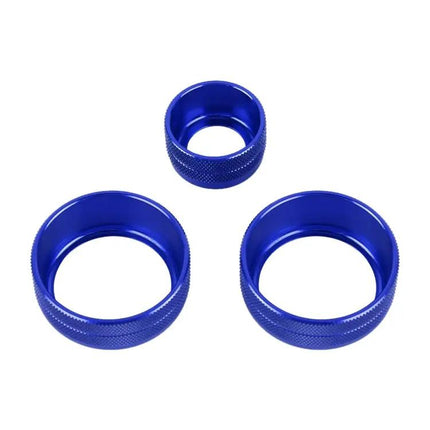 Metal Air Conditioner Knob Covers, 3-Piece Set for Car Use