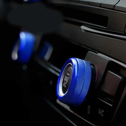 Metal Air Conditioner Knob Covers, 3-Piece Set for Car Use
