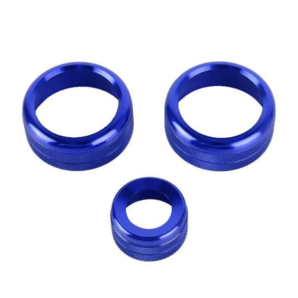 Metal Air Conditioner Knob Covers, 3-Piece Set for Car Use