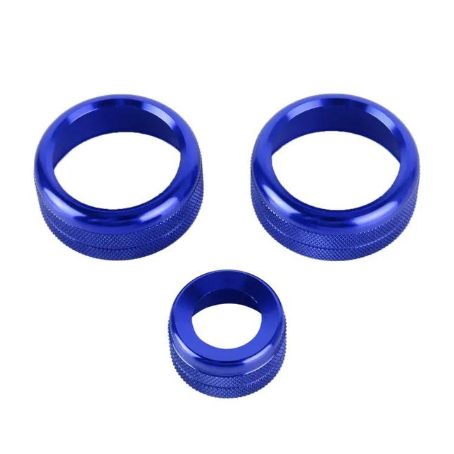 Metal Air Conditioner Knob Covers, 3-Piece Set for Car Use | Syndmart