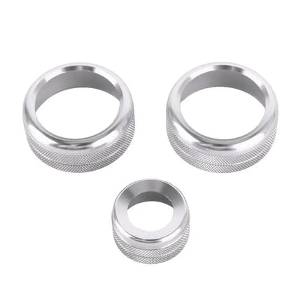 Metal Air Conditioner Knob Covers, 3-Piece Set for Car Use
