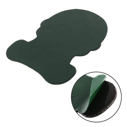 Metal Baby in Car Warning Sticker for Vehicle Safety — green metal silhouette decal with adhesive backing for car window