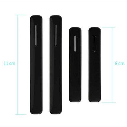 Universal Black Car Door Anti-Collision Protection Strip black adhesive door edge guards set (2x11cm, 2x8cm) to prevent dents and scratches