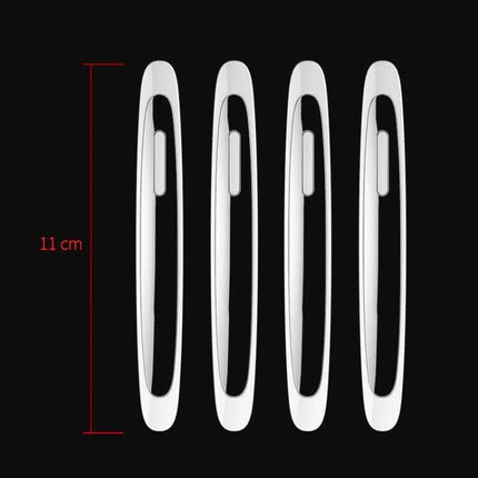 Black Car Door Anti-Collision Strip Sticker for Protection — set of four slim 11cm black door edge protectors