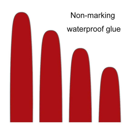 Black Car Door Anti-Collision Strip Sticker for Protection - black non-marking waterproof glue strips shown in four sizes