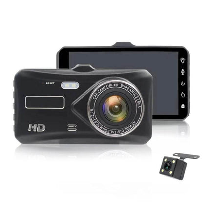 X97 Dash Cam with Front and Rear Video Recording - compact dual-camera dash cam with wide-angle lens and rear parking camera