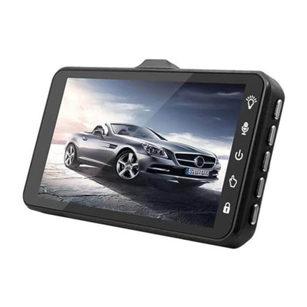 X97 Dash Cam with Front and Rear Video Recording - compact dash camera showing touchscreen display and control buttons for front and rear monitoring