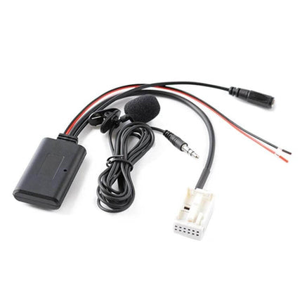 Car Bluetooth AUX Adapter for Citroen and Peugeot 307 connecting Blaupunkt VDO Bosch RD4 head unit with microphone and 3.5mm audio cable