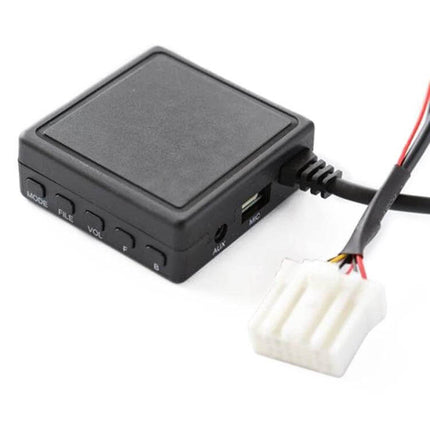 Car Bluetooth AUX Adapter For Mazda Cars Turns AUX To Wireless Music - compact Jerry Bluetooth 5.0 module with AUX, USB and 12V wiring