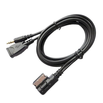 AMI AUX Cable For In-Car Audio With USB Charging For Everyday Use - 1.5m AUX and 50cm USB cable for Mercedes-Benz AMI interface