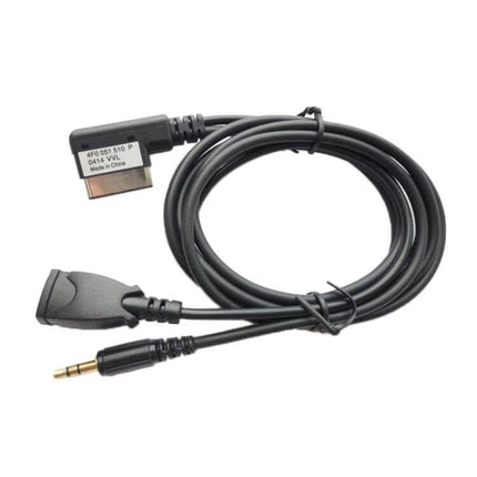 AMI AUX Cable For In-Car Audio With USB Charging For Everyday Use - Mercedes AMI 1.5m aux cable with 50cm USB charging lead