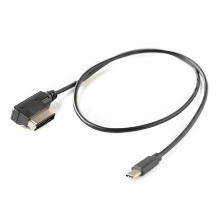 Car AMI USB-C Charging Cable for AMI Interface Plug and Play – black ABS cable with AMI connector to USB-C for in-car charging