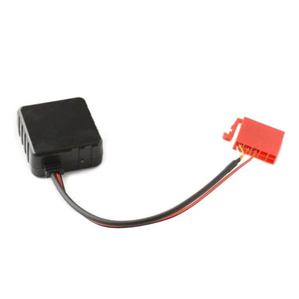 Abaecker Car Bluetooth AUX Wiring Harness For Mercedes-Benz black control module with red factory connector for wireless OEM audio upgrade