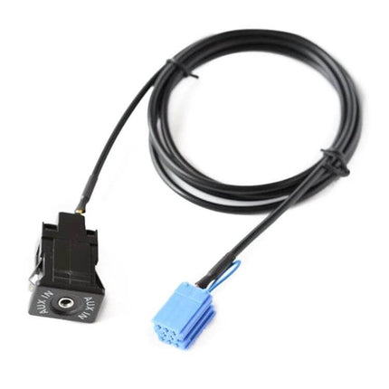 Car Aux Interface And Wiring Harness For Mercedes-Benz Smart rear panel 3.5mm aux jack with 1.5m cable and factory plug