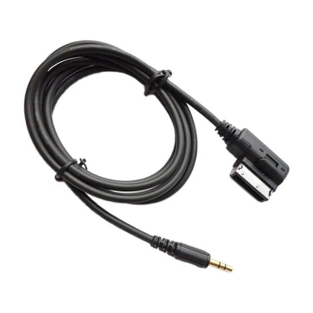 Car AMI Aux Cable For Audi Plug And Play Music From Phone - black 3.5mm to Audi AMI connector cable, plug-and-play in-car audio