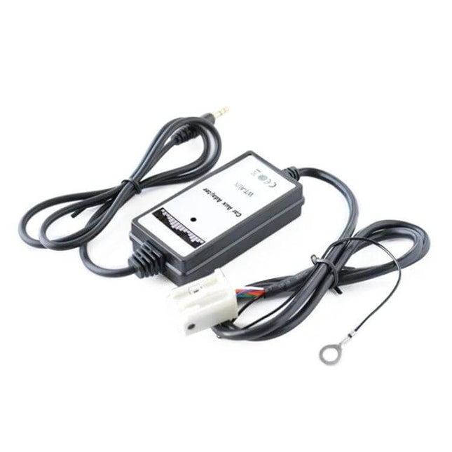 Car AUX Audio Disc Box for Skoda Octavia and Audi A4 compact 3.5mm AUX adapter for factory radios, DC powered (11–15V)