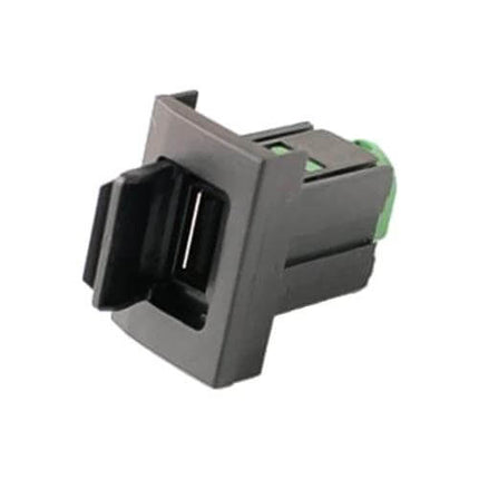 Center Console USB Port Spacer 3.3x2.3cm for VW, Audi, Skoda - black ABS console USB port spacer insert