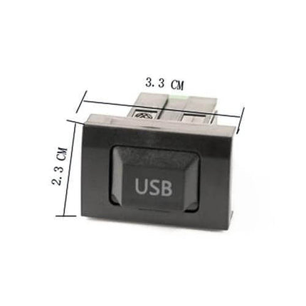 Center Console USB Port Spacer 3.3x2.3cm for VW, Audi, Skoda - black ABS spacer for tidy center console USB upgrade