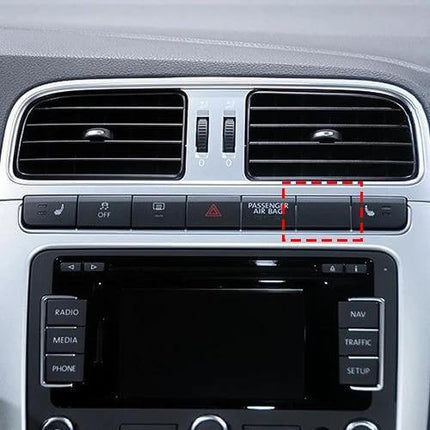 Center Console USB Port Spacer 3.3x2.3cm for VW, Audi, Skoda installed in car center console showing reserved slot for USB upgrade