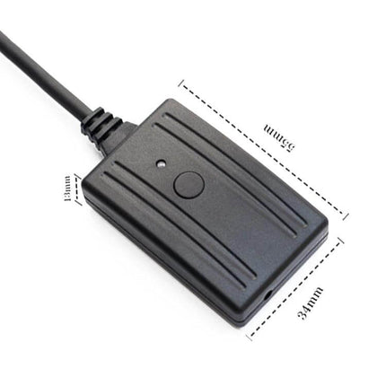 Car Six Disc CD Player With AUX Bluetooth And Mic For Audi - black Bluetooth module with cable, compact 59x34x15mm inline adapter