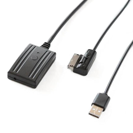Audi Car Bluetooth Music Adapter With AUX Cable For Vehicles - AMI-style connector, USB power and AUX output for streaming and hands-free calls