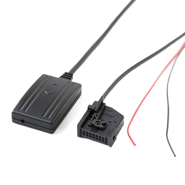 Bluetooth Audio Cable with MIC for Audi and Volkswagen Vehicles - compact Bluetooth 5.0 adapter with mic and wiring harness for hands-free calls and music