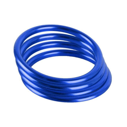 Metal Decorative Rings for Audi A1 Air Vent, 4-Piece Set - blue metal air vent trim rings for Audi A1 dashboard refresh