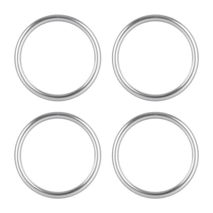 Metal Decorative Rings for Audi A1 Air Vent, 4-Piece Set - silver metal air vent trim rings displayed in 4-piece set