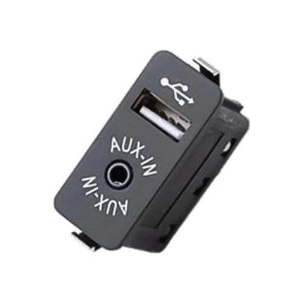 Aux USB Interface Panel For BMW X3 X4 X5 X6 Models - black ABS plug-and-play dashboard AUX and USB input module