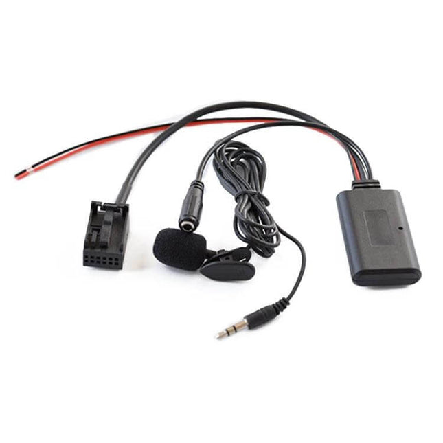 AUX Bluetooth Audio Cable With Mic For BMW Cars, In-Car Use - Bluetooth 5.0 module, 3.5mm jack and microphone for factory infotainment