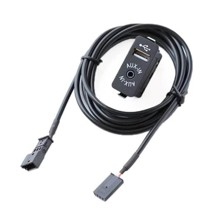 Car Navigation AUX Audio Interface For BMW E53 X5 Plug And Play - black ABS plug-and-play AUX/USB cable for BMW head unit