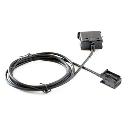Car Aux Audio Interface And Cable Harness For BMW Vehicles with 3.5mm AUX cable and OEM-style plug, plug-and-play ABS housing