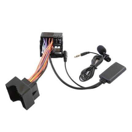 Car AUX Bluetooth Audio Cable With Mic For Volkswagen Scirocco Golf RCD510 black wiring harness with 3.5mm jack and external mic